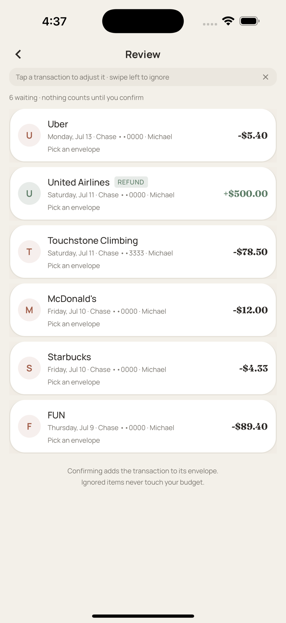 The review inbox in Hearth